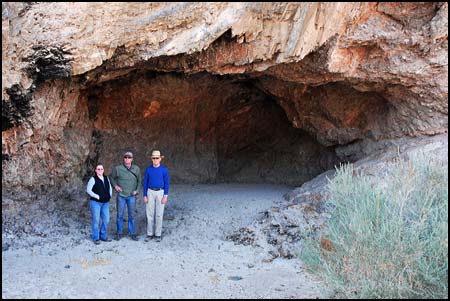 A cave sheltered travelers