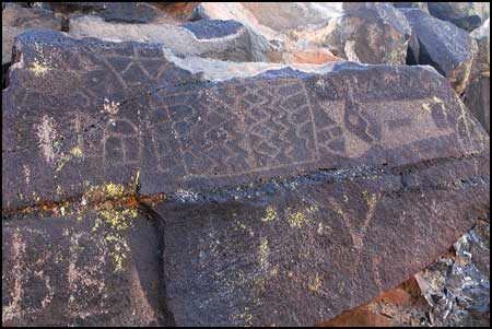 A Black Canyon panel with graffiti